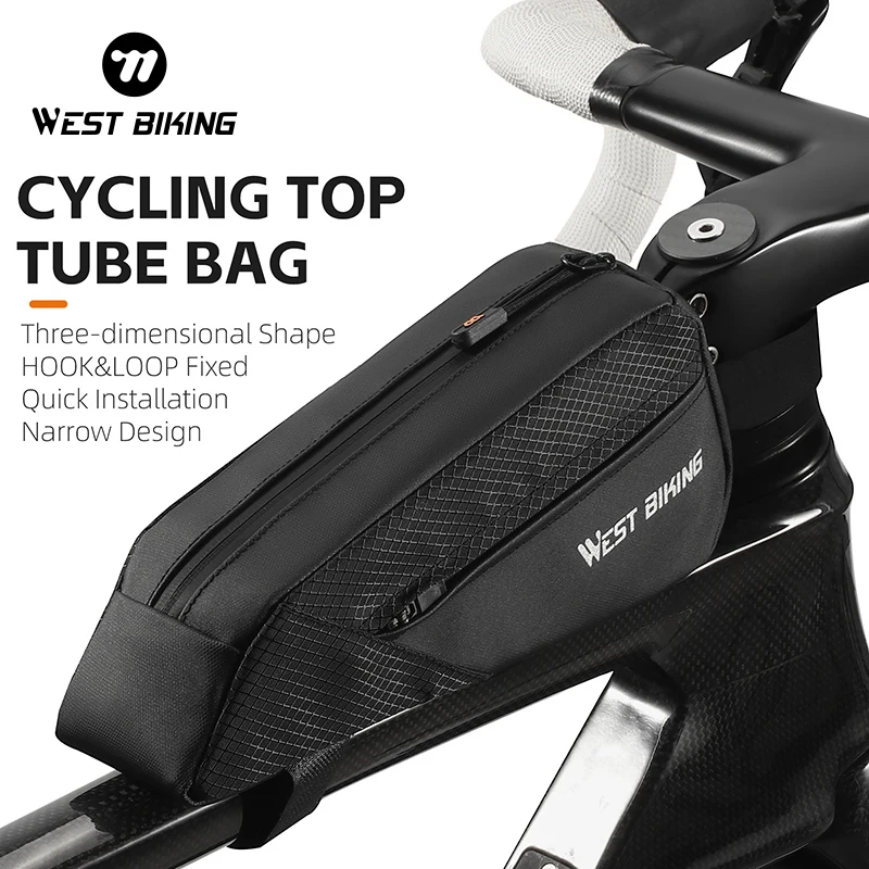 WEST BIKING Bicycle Bag Cycling Top Front Tube Frame Bag Ultralight Portable Bike Parcel Pocket MTB Road Bicycle Pannier