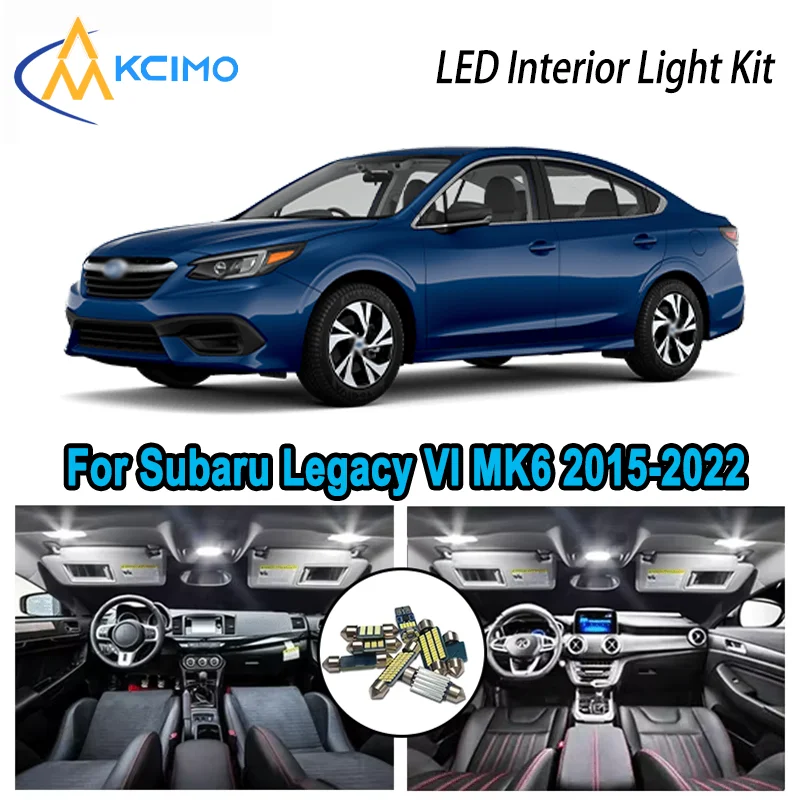 

Для Subaru Legacy VI MK6 2015-2022 2016 2017 Премиум Яркий светодиодный внутренний купол Карта багажника Комплект автомобильных светодиодных ламп Canbus без ошибок