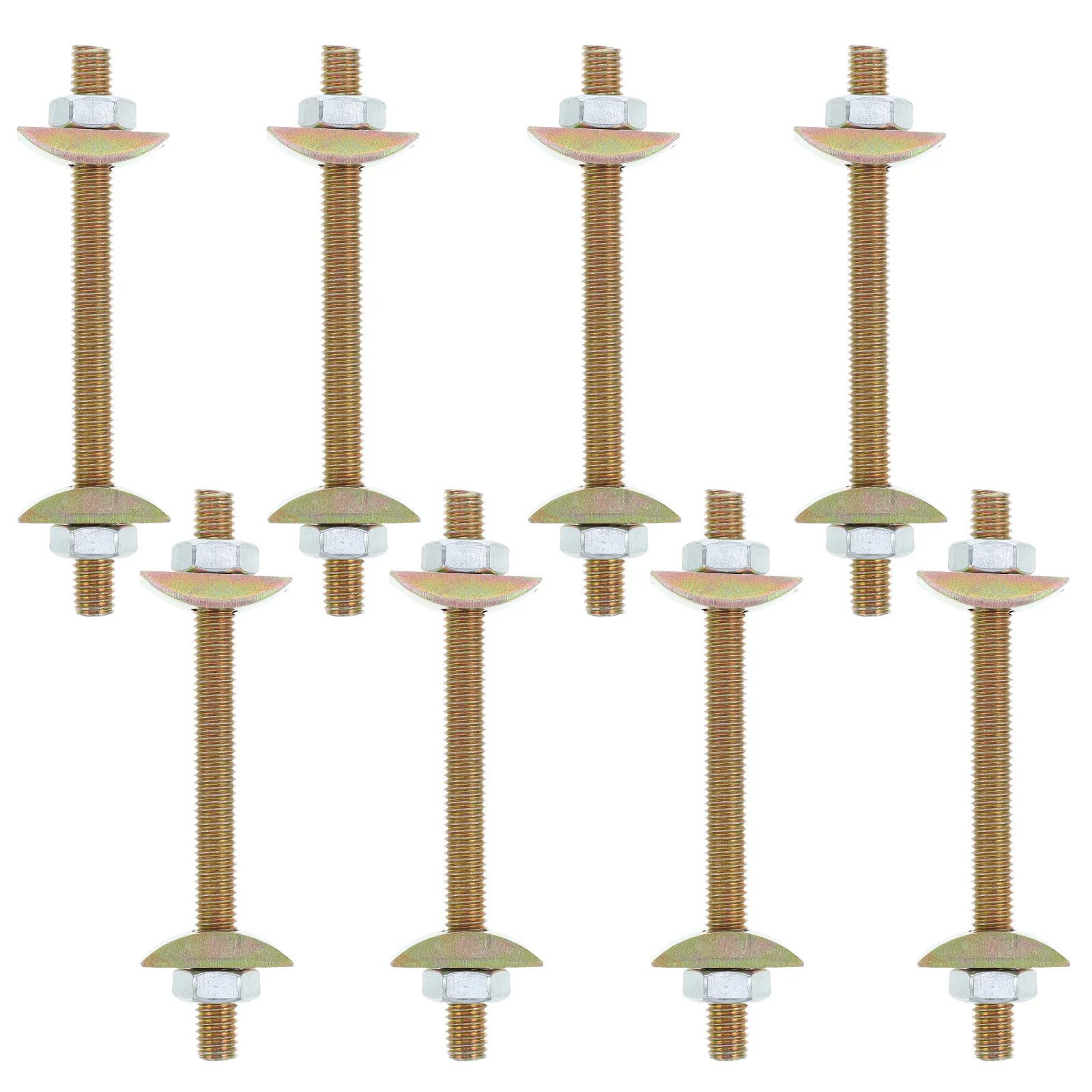 

8Pcs Bed Frame Hardware Heavy Duty Corner Connector for Furniture Stability Bed Rail Fastening Screws DIY Kit