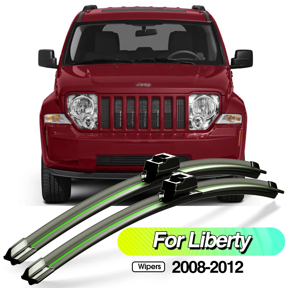 

For Jeep Liberty KK 2008-2012 2pcs Front Windshield Wiper Blades Windscreen Window Accessories 2009 2010 2011