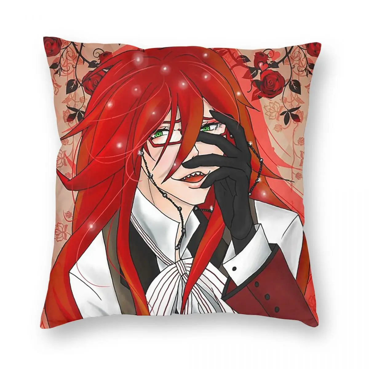 Adventure Anime Black Butler Square Pillowcase Pillow Cover Cushion Zip Decorative Comfort Throw Pillow for Home Sofa