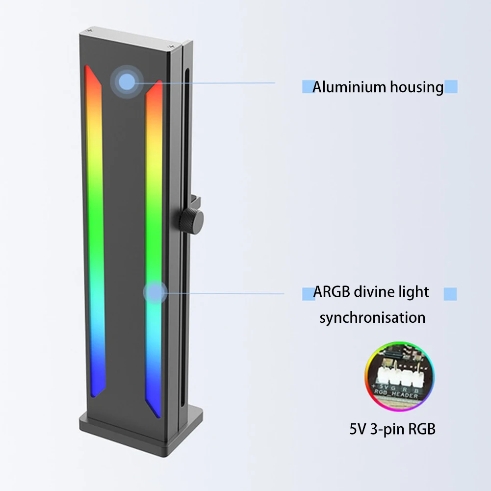5V 3PIN RGB GPU Graphics Video Support Stand For Computer Case Aluminum Alloy Video Card Holder Desktop Computer Accessories