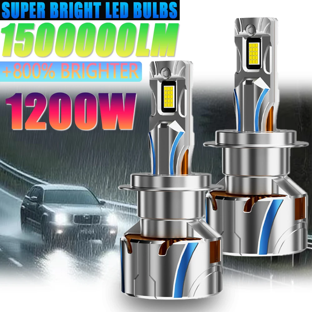 

H7 H4 H1 Светодиодная фара для автомобильных ламп CANBUS 1500000LM Автомобильные фары высокой мощности H8 H9 H11 9005 HB3 9006 HB4 Автомобильная фара 12 В