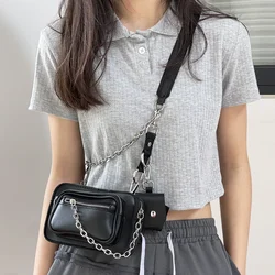 New Fashion Trend Versatile Chain Design Sense Mini Bag Accessories High Street Cool One Shoulder Crossbody Bag  handbags