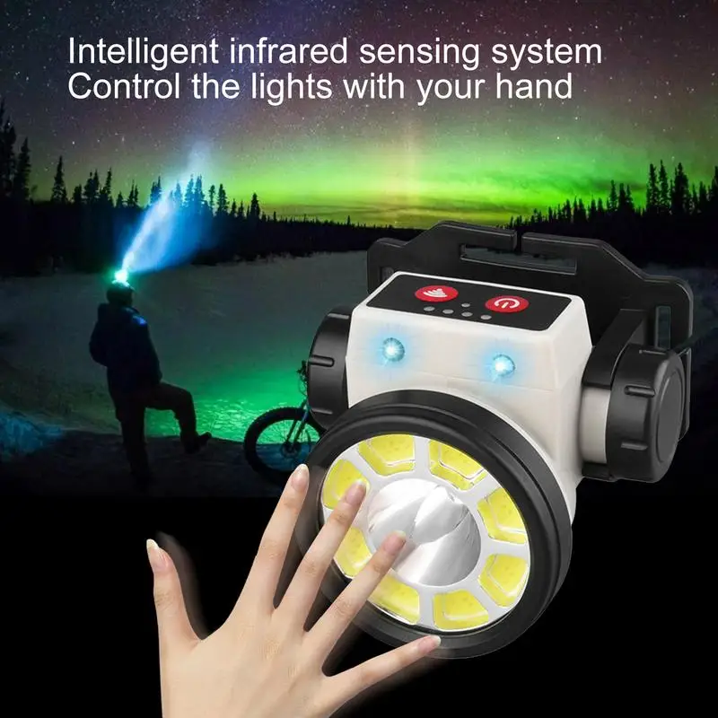 ไฟหน้า LED แม่เหล็กลําแสงกว้าง LED ไฟหน้าแบบชาร์จไฟได้ Motion Sensor ไฟหน้า LED ไฟหน้าแบบแม่เหล็กแบบชาร์จไฟได้ LED