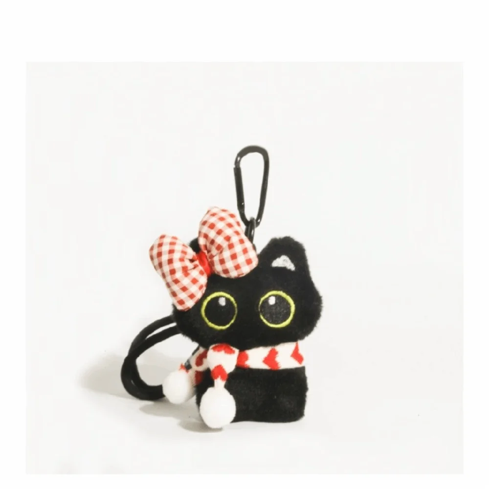 

Cute Scarf Black Cat Keychain Camera Shoulder Bag Bag Pendant Car Key Ring Gifts