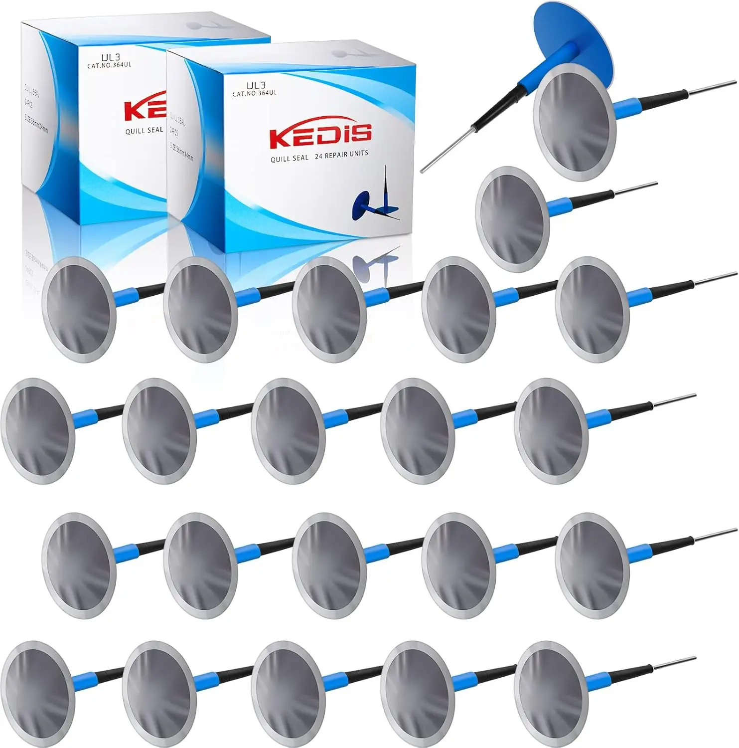 

48 шт. комплект заплат для шин для автомобиля, мотоцикла, грузовика, автобуса - резиновая заглушка для ремонта проколов (1,42 x 0,16 дюйма)