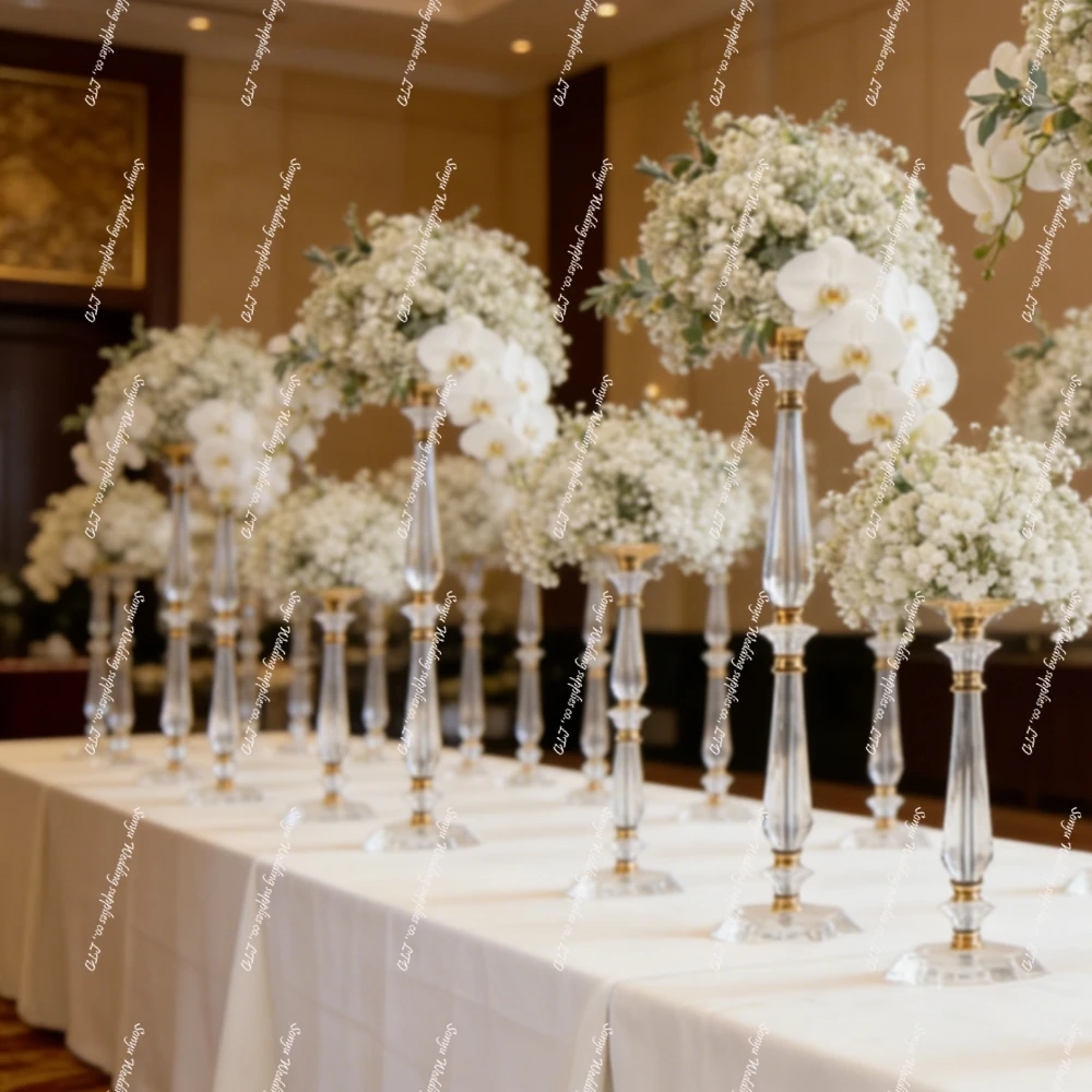 

50-100cm ）Acrylic Crystal Candle Holders for Weddings Party Decorations-Elegant Wedding Centerpiece Candelabra