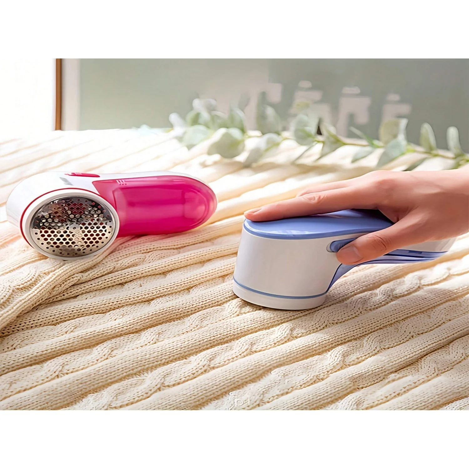 Afeitadora de tela para suéter, eliminador de pelusas, afeitadora de suéter recargable con cuchillas de 3 hojas de acero inoxidable, interruptor de protección de seguridad,