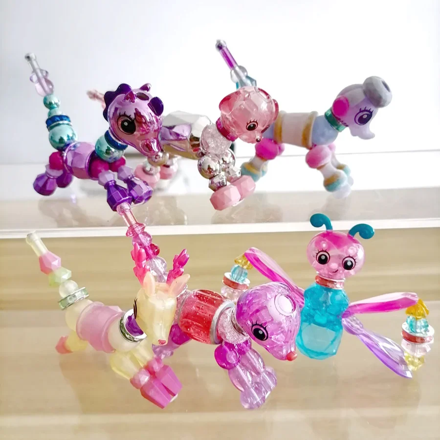 

Twisty Animals Bracelet Jewelry DIY Hair Band Tie Cute Pets Model Figure Blind Bags Gashapon Toy Collection Girls Charms Gifts