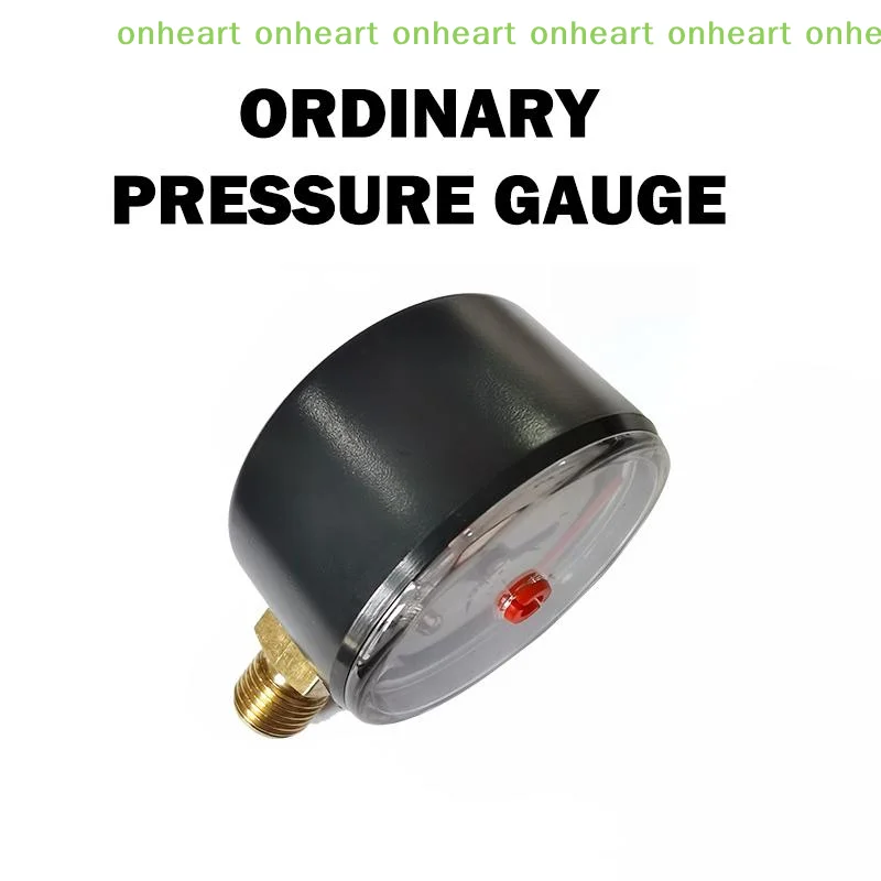 [C]G1/4 Radial Pressure Gauge 6Bar Range Easy Installation Pressure Measuring Tool for Water Oil Home Renovation Projects