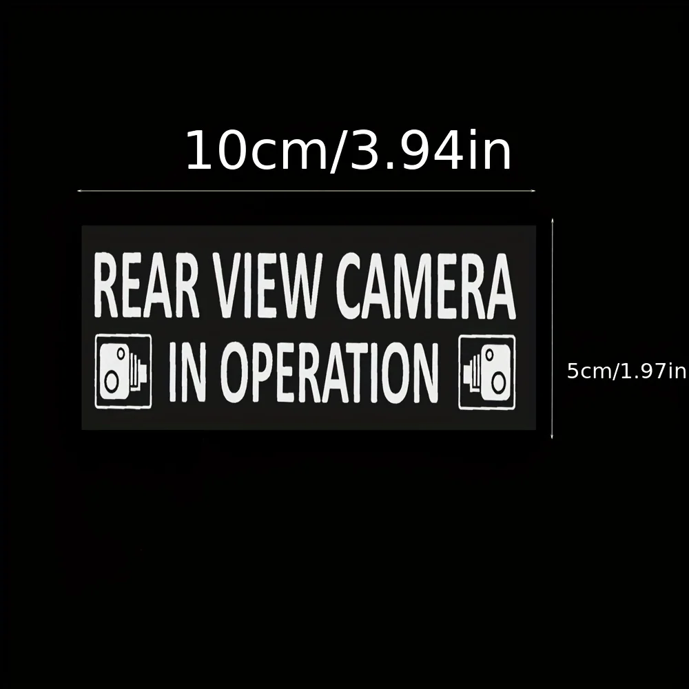 10cmx5cm 4X Please Rear View Camera In Operation 2 Device Vehicle Signs Protected By Car Boat Taxi