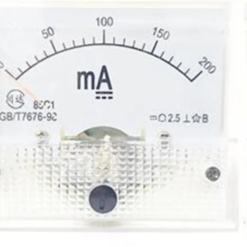 1Pc 85C1 Pointer Type DC Milliampere Ammeter 1mA 3mA 10mA 15mA 20mA 30mA 50mA 100mA