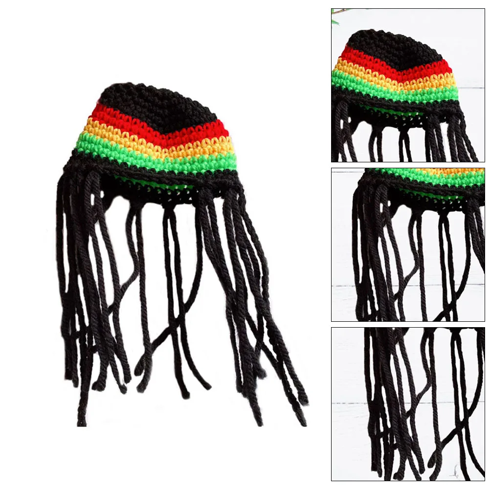 

Pet Hat Dog Hats Lovely Ornament Unique Headwear Manual Handmade Yarn Wool Adornment with Braid Adorable