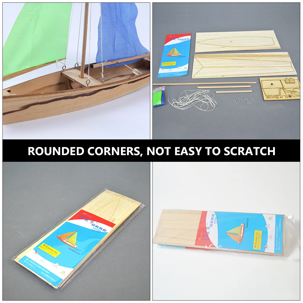 Stitching Sailing Model Child Mini Puzzles Ship Wooden Billings Sailboat DIY Mold