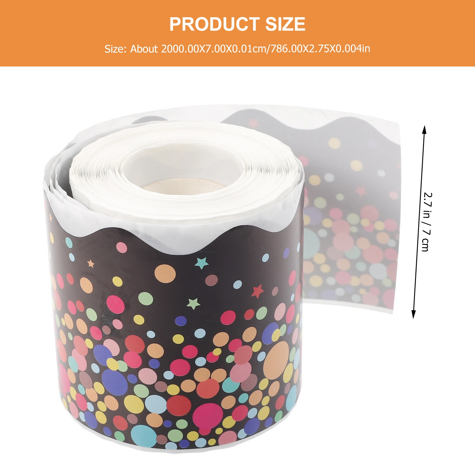 ملصق حافة متموجة، لوحة نحاسية، لوحة إعلانات مزخرفة، زخرفة لاصقة للفصل الدراسي، سبورة على شكل موجة قابلة للإزالة