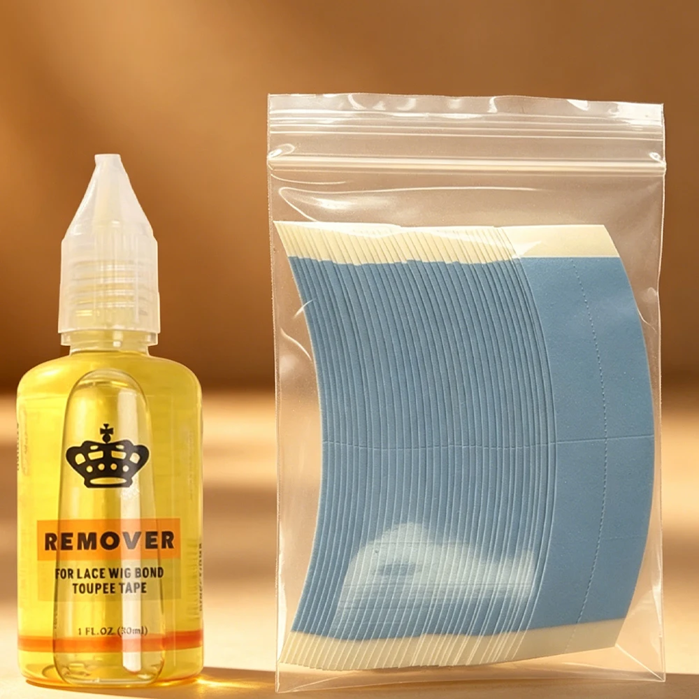 

Wig Glue Tape With Remover Super Lace Glue Tape For Lace Wigs/Toupee/Closure Hair Glue Remover Wig Installation Kit