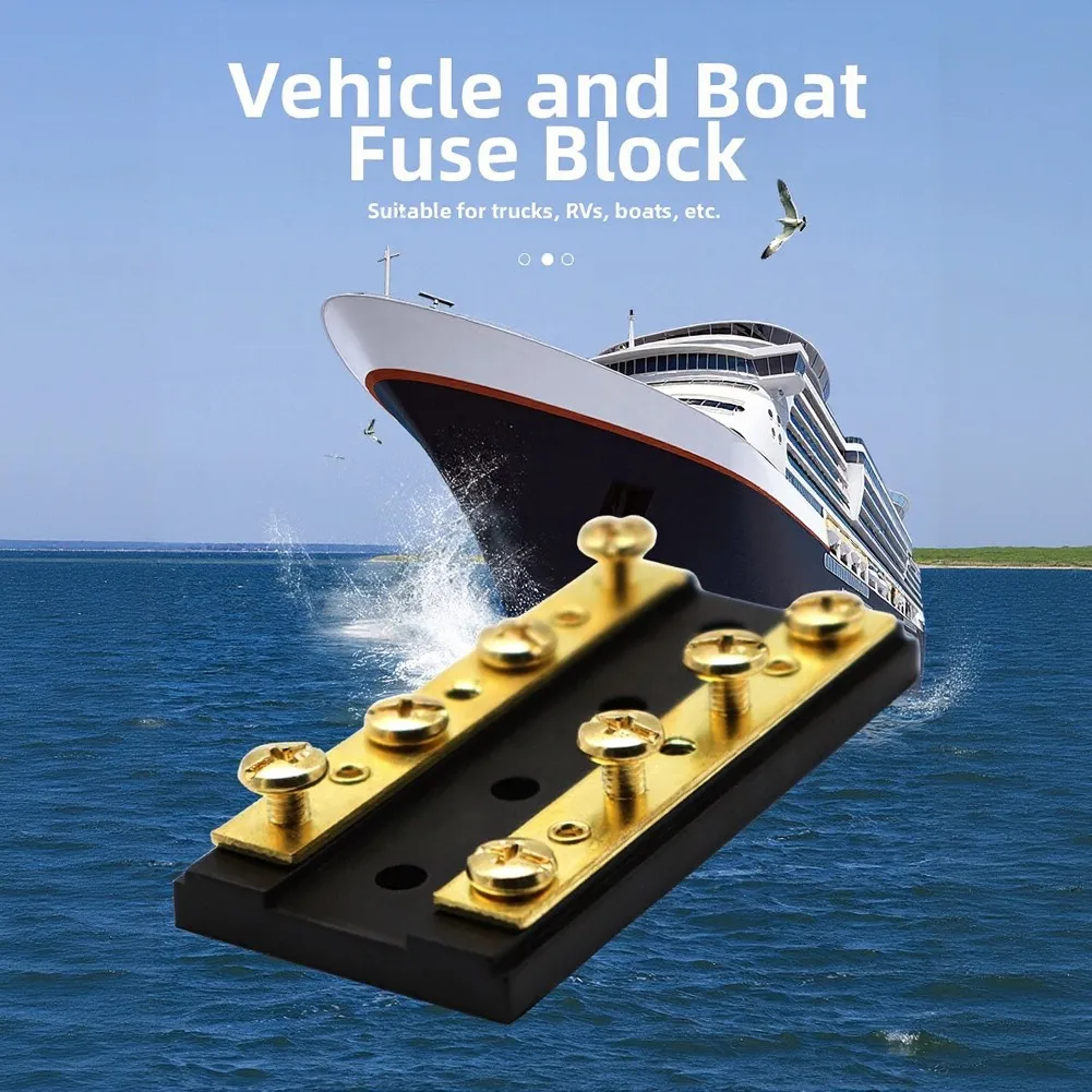 Terminal Block Busbar 32V 60A Rated for Low Voltage DC Systems Used in Car RV Boat and Solar Panel Electrical Wiring Projects