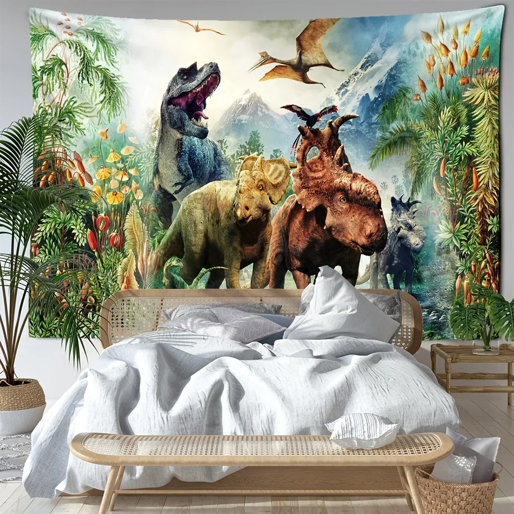 

1pc Ancient Dinosaur Pattern Home Tapestry Wall Hanging Wall Decoration Room Decoration Beach Towel Sitting Blanket