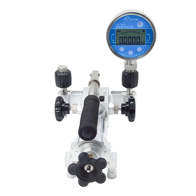 High Quality Portable Aluminum Hydraulic Pressure Calibrator High-precision 0-70Mpa Pressure Gauge with 3KG Weight