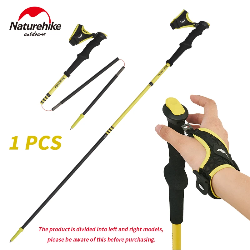 Naturehike 4-teiliger Trekkingstock, ultraleichtes tragbares Armband aus Kohlefaser, tragbar, zum Wandern, professioneller Gehstock EXT2