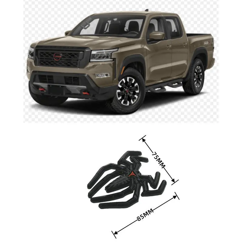 

2pc 3D Metal Black Widow Spider Logo Car Sticker For Nissan Frontier Z GT4 Versa Sakura