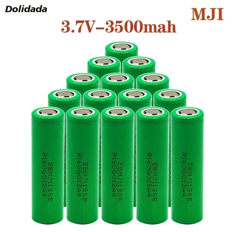 100% original 18650 flat head rechargeable lithium battery, 3.7V, 350018650 mAh, 3500 mAh flashlight small fan power bank.