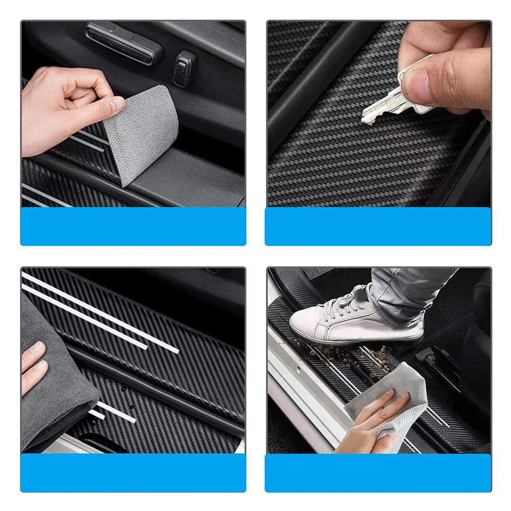 For Daily Use Carbon Fiber Threshold Protector Automotive Threshold Cover Enhanced Protection High-quality Materials