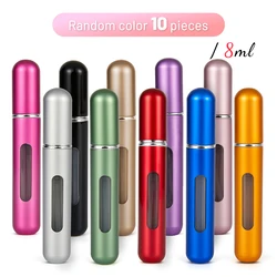 10 P/Set Or 5 P/Set Perfume Bottle 8ml 5ml Portable Refillable Bottle With Spray Perfume Containers Atomizer Bottle Random Color