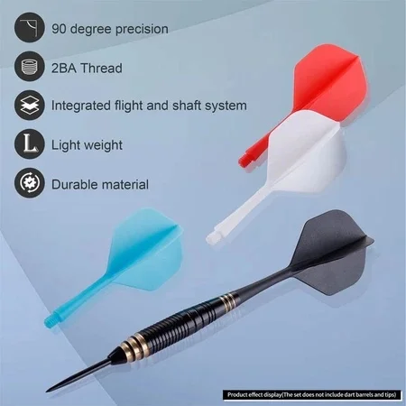 3 Stück 2BA Professionelle Dartpfeile 75% Transparent Leichtgewicht Anti-Drop L-Form Flügel für Bar-Wettkämpfe und Tägliche Übungen – Detail 14