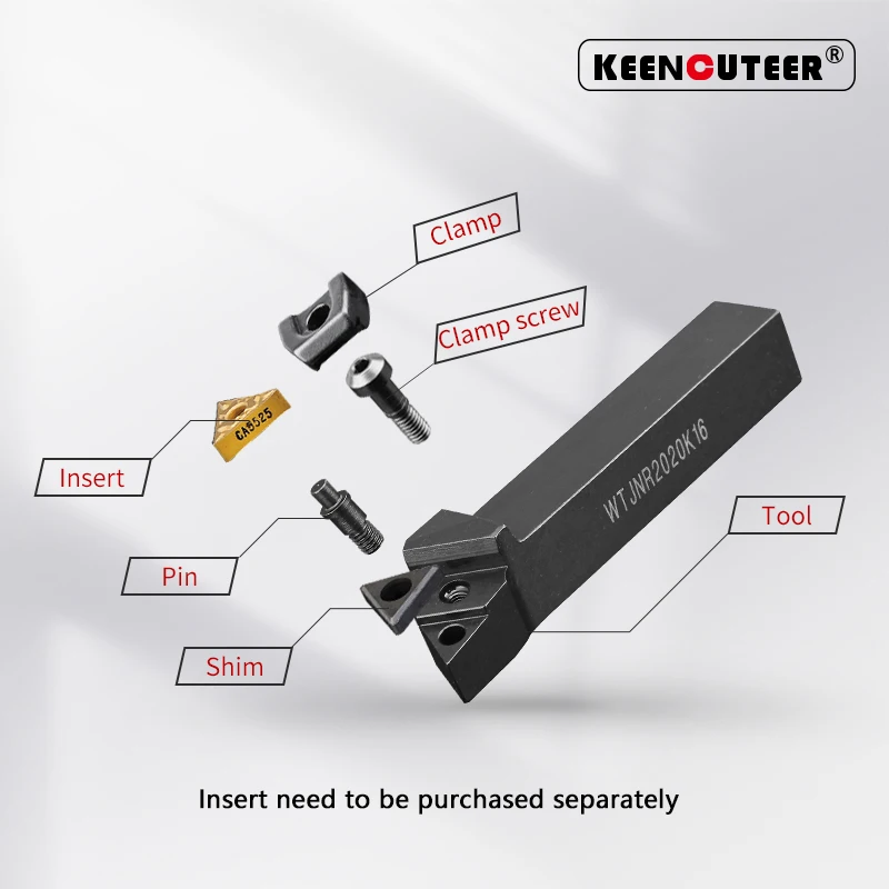 WTJNR1616 WTJNR2020 WTJNR2525 WTJNR3232 External Turning Tool WTJNR WTJNL Lathe Bar Turning Holder CNC Cutting Tool Cutter Bar