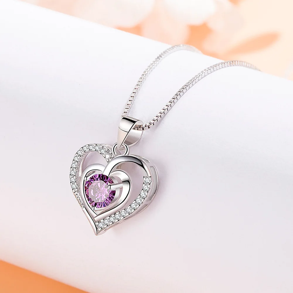 925 Silver Necklace Zircom for Women 18k Gold Plated Jewelry Pendant Sterling Silver Birthday Party Gift Jewelry Gift