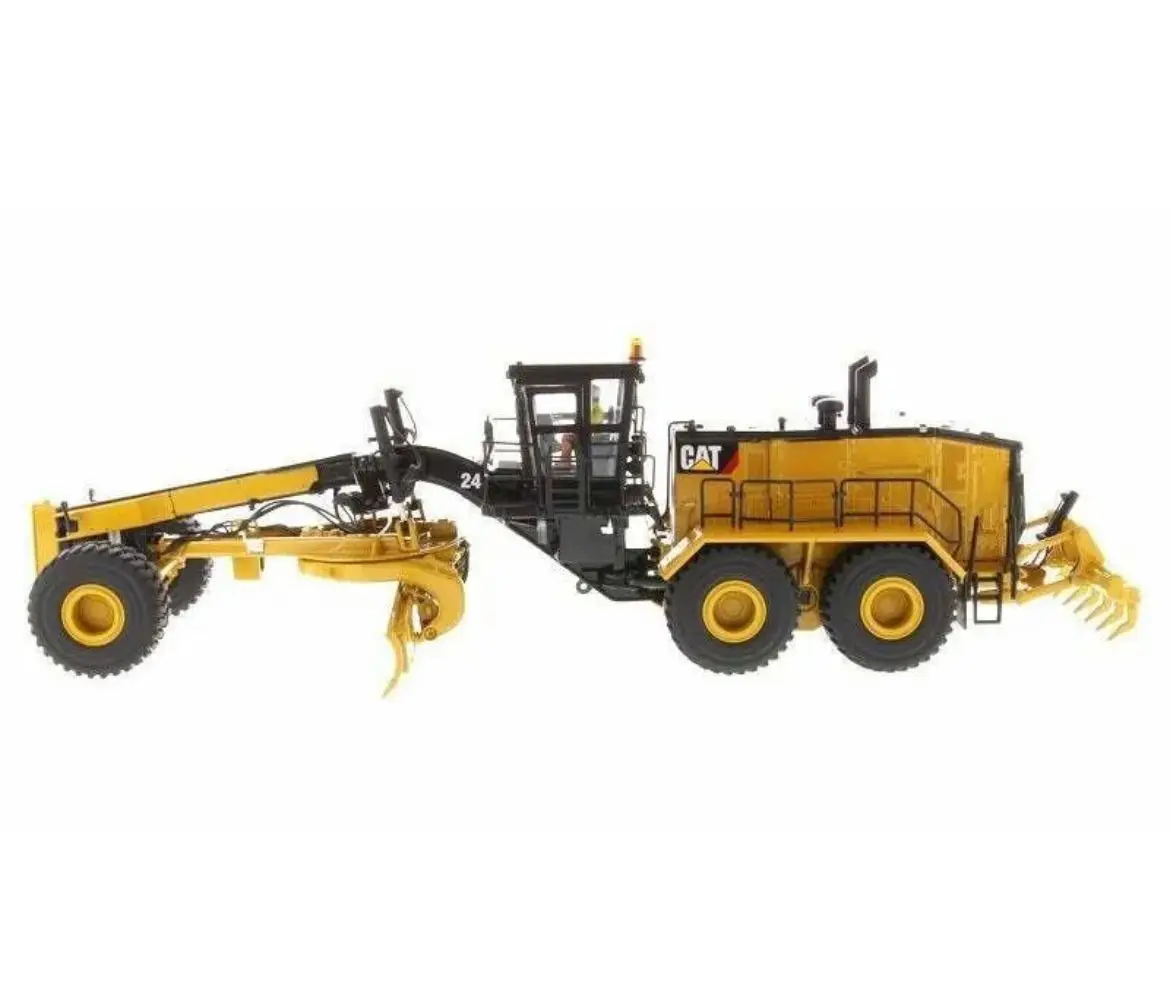 Schaal 1/50 Legering Speelgoed Techniek Model 24, Motor Grader Graafmachine Jongen Verjaardagscadeau Scène Decoratie # 85552