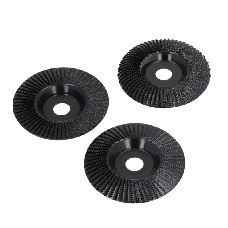 

3Pcs Wood Carving Disc Set Carbon Steel Plane Slope Arc Wood Grinding Wheel For Angle Grinder 125mm Black