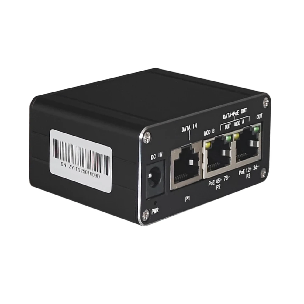 MINI Gigabit POE Injector 24Vdc or 48V Input Mode A and B 24V/48V Passive POE Max 60w Output