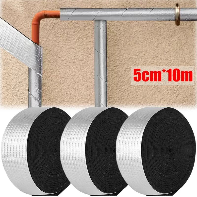 

10 м самоклеящаяся пенопластовая изоляционная лента, водонепроницаемая огнестойкая обертка для труб для наружного сада, водопроводные трубы, защита от замерзания