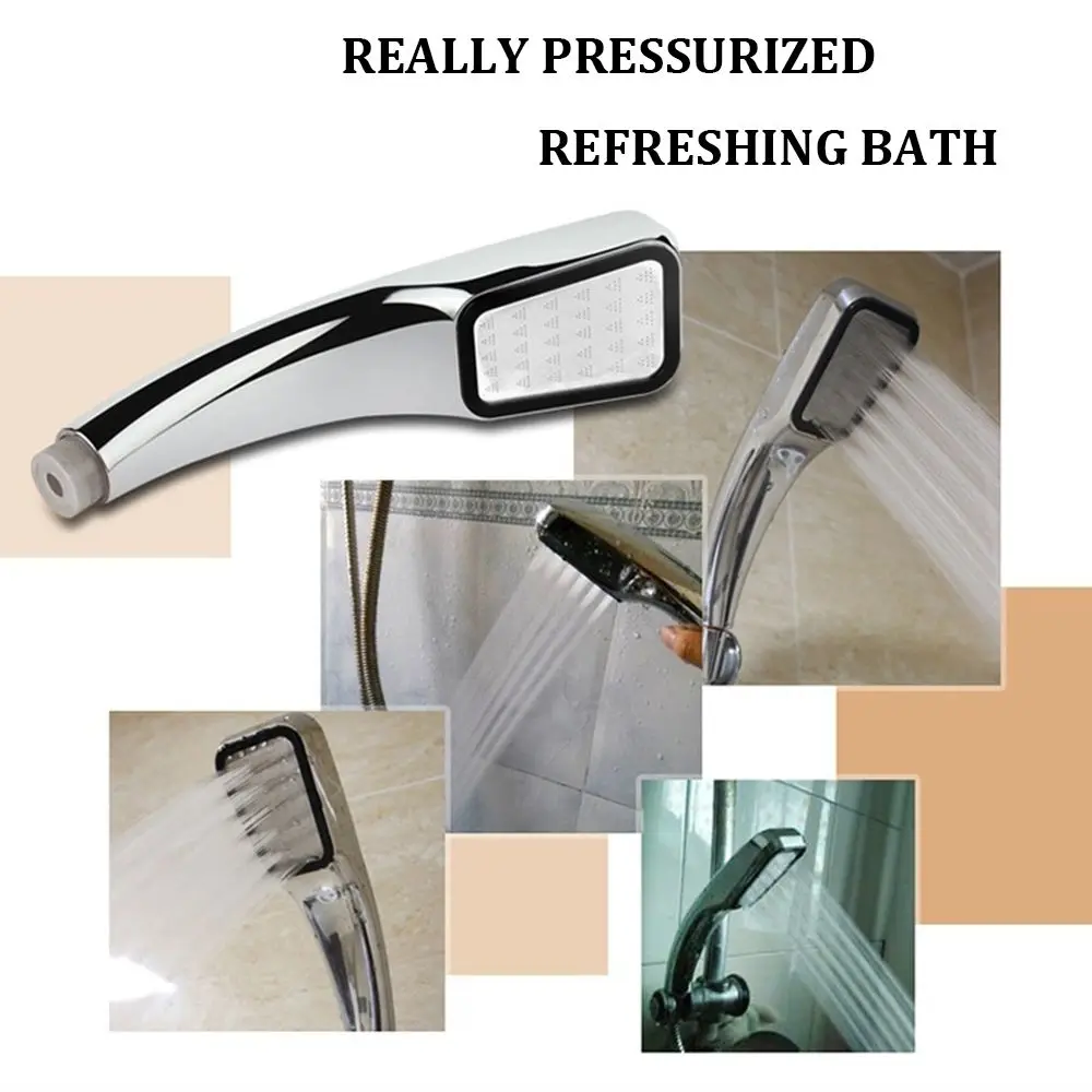 1Pcs Silver/Orange Handheld Shower Head High Pressure 300 Hole Water Saving Showerhead Rainfall Bathroom Bath Nozzle Filter