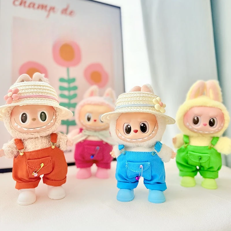 

Для Labubu 15-17 см v1v2 аксессуары для одежды мини-шляпа комбинезон комплект украшения маленькая одежда детские игрушки подарок на день рождения