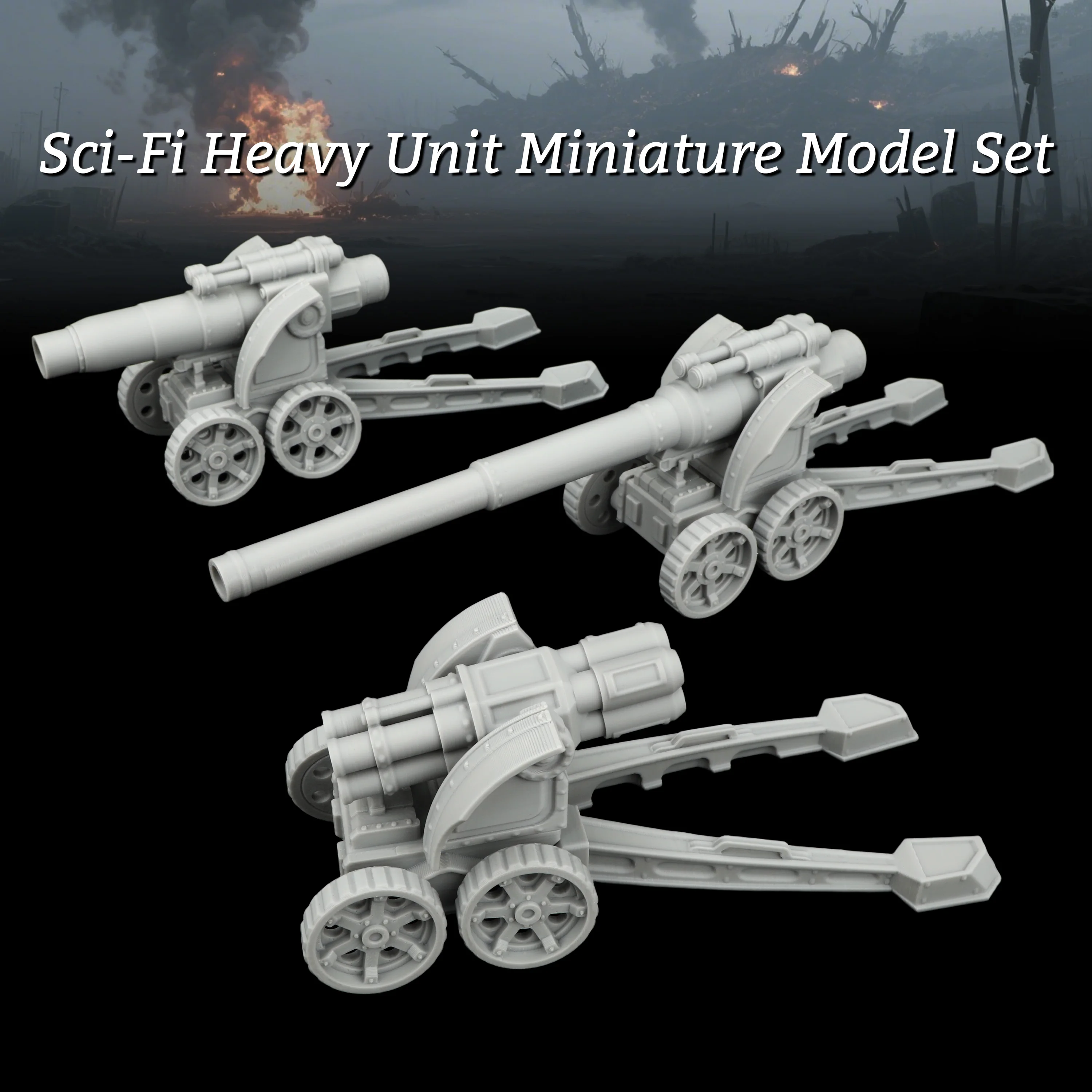 Heavy Sci-Fi Mobile Unit Miniature, 28mm 1:56 Scale, Detailed TTRPG Terrain Model for Tabletop Games and Space Dioramas