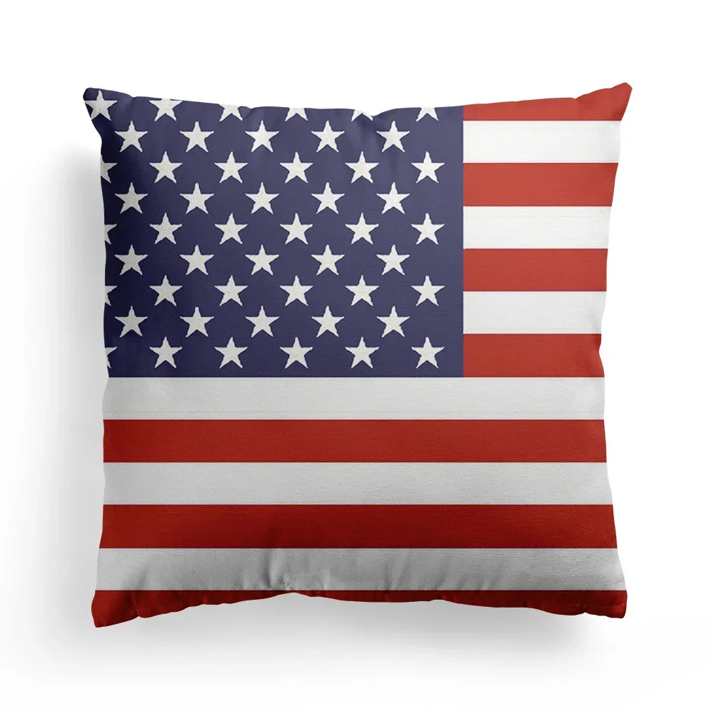 American Sofa Pillow Cover 45x45 Bedside Living Room European Beige Flag Mediterranean Style Pillow British Style Cushion Cover