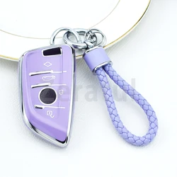 4 Buttons TPU Shell Fob Holder for BMW X1 X3 X4 X5 X6 F15 F16 F48 G30 G38 525 540 740 1 2 5 7 Series Key Case Cover Protector