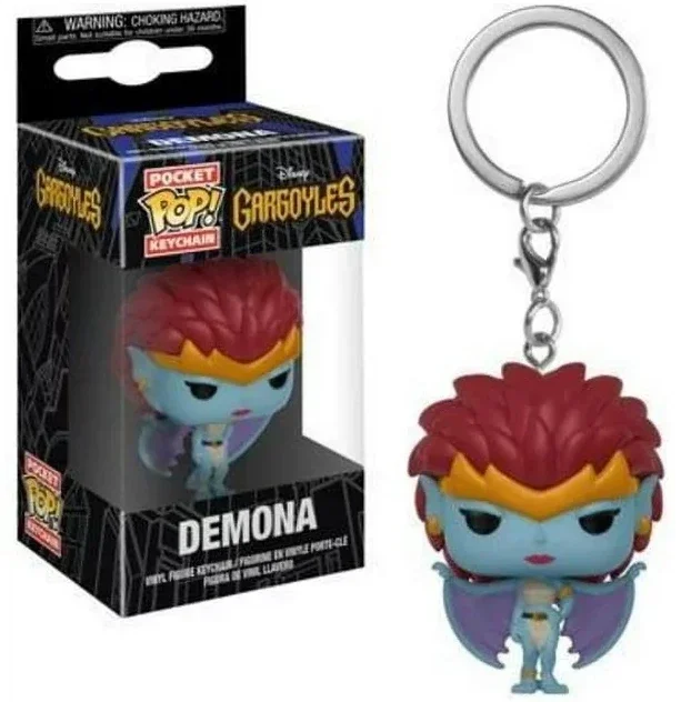 Funko POP DISNEY Pocket Pop Keychain Toy Gargoyles DEMONA Vinyl Figure Dolls Collection Model Toys for Children Birthday Gifts