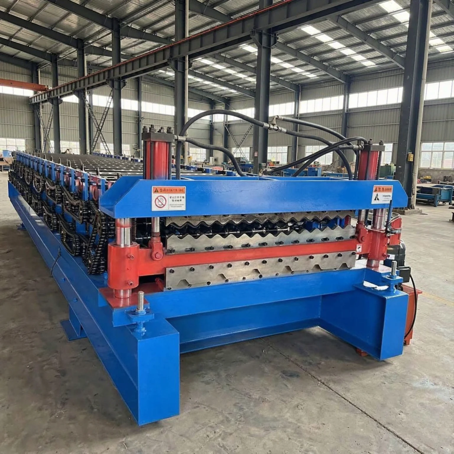 Roof Sheet Making Machine Automatic Three Layer Metal Glazed Roof Tile Sheet Forming Machine For Steel Roofing Panels