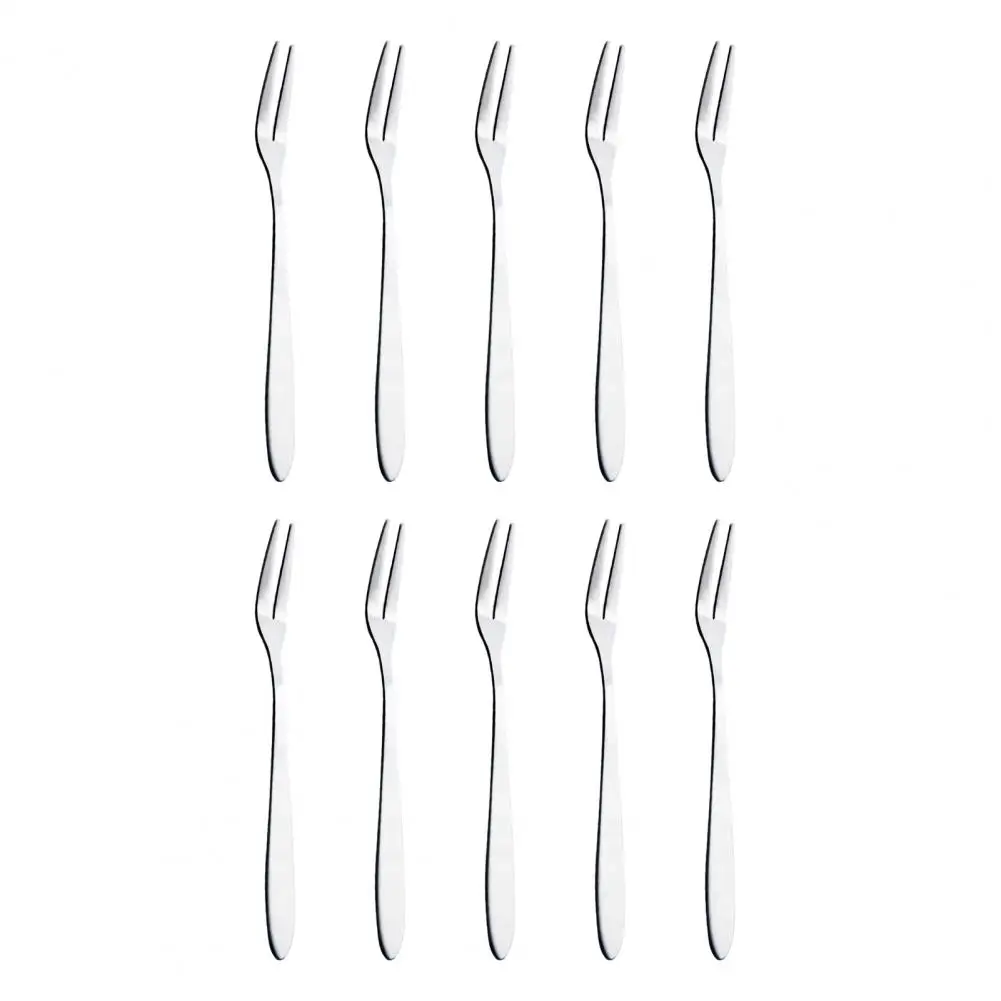 Stainless Steel Fruit Fork Modern Fruit Fork Stainless Steel Non-slip Fruit Fork Set for Eating Desserts Rust-proof for Korean