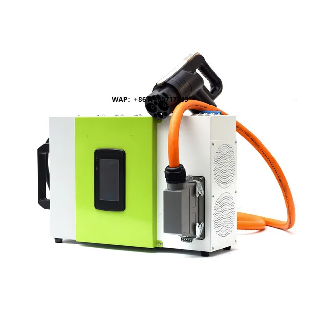 Mobile Ev Car Charger 32A 15kw Portable DC Charger Touch Display with Chademo Ccs Plug