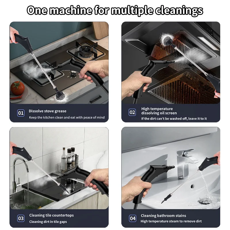 High Pressure Steam Cleaner Household Steam Cleaner Handheld Suitable For Kitchen Fume Sofa Air Conditioning Washing Machine