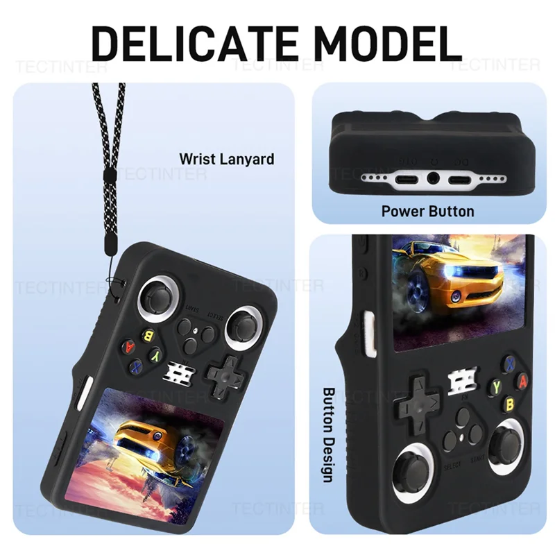 【Лист-Личность!】Для R36S Силиконовый чехол Защитный чехол Защитный чехол Коробка для хранения с защитой от царапин для игровой консоли R36S Accesso