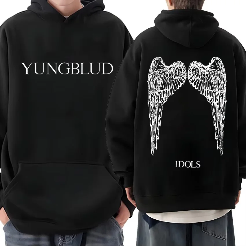 

Yungblud IDOLS Wings Album Tour 2025 Casual Hoodie men women's vintage Fleece Sweatshirts Long sleeve Fashion hip hop streetwear