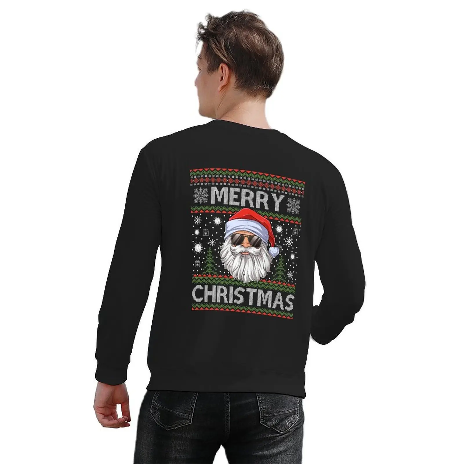 سترات توصيل عيد الميلاد في اليوم التالي، عطلة قبيحة سانتا كلوز، شجرة 2021، رجل ثلج مضحك الرنة، بلوفر منقوش للعطلات السعيدة #6