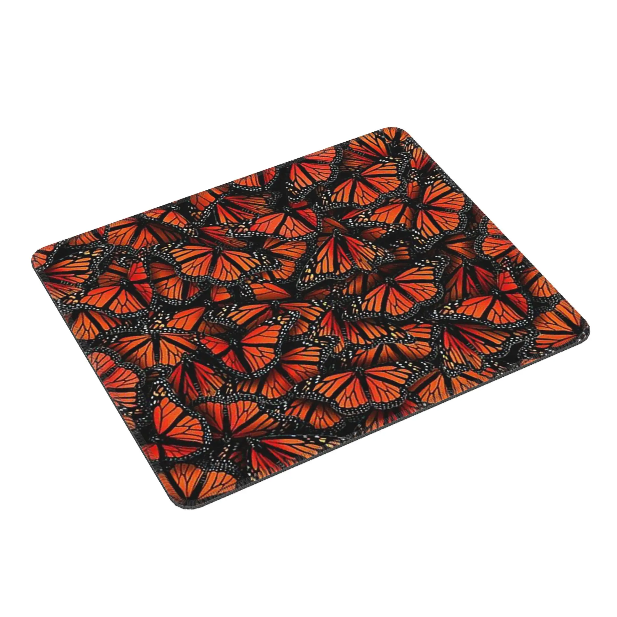 Orange Monarch Butterfly Mouse Pad Computer Keyboard Mouse Mat Gamer PC Laptop Desk Mat Office Accessories Table Mats